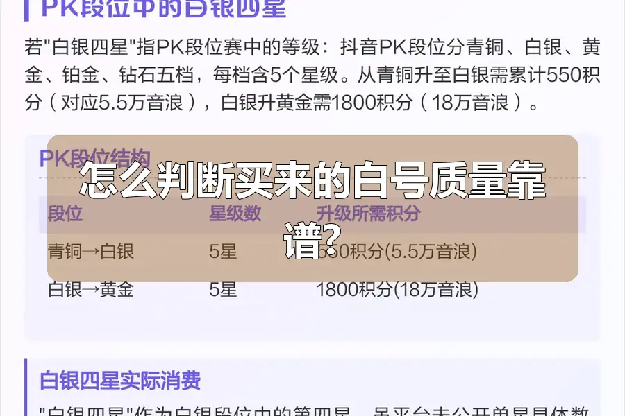 怎么判断买来的白号质量靠谱?